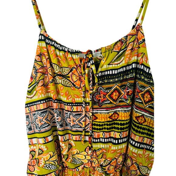 2/$30 Boho Chic Size 10 Enfocus Studio Floral Patterned Full Length Dress - Picture 7 of 13